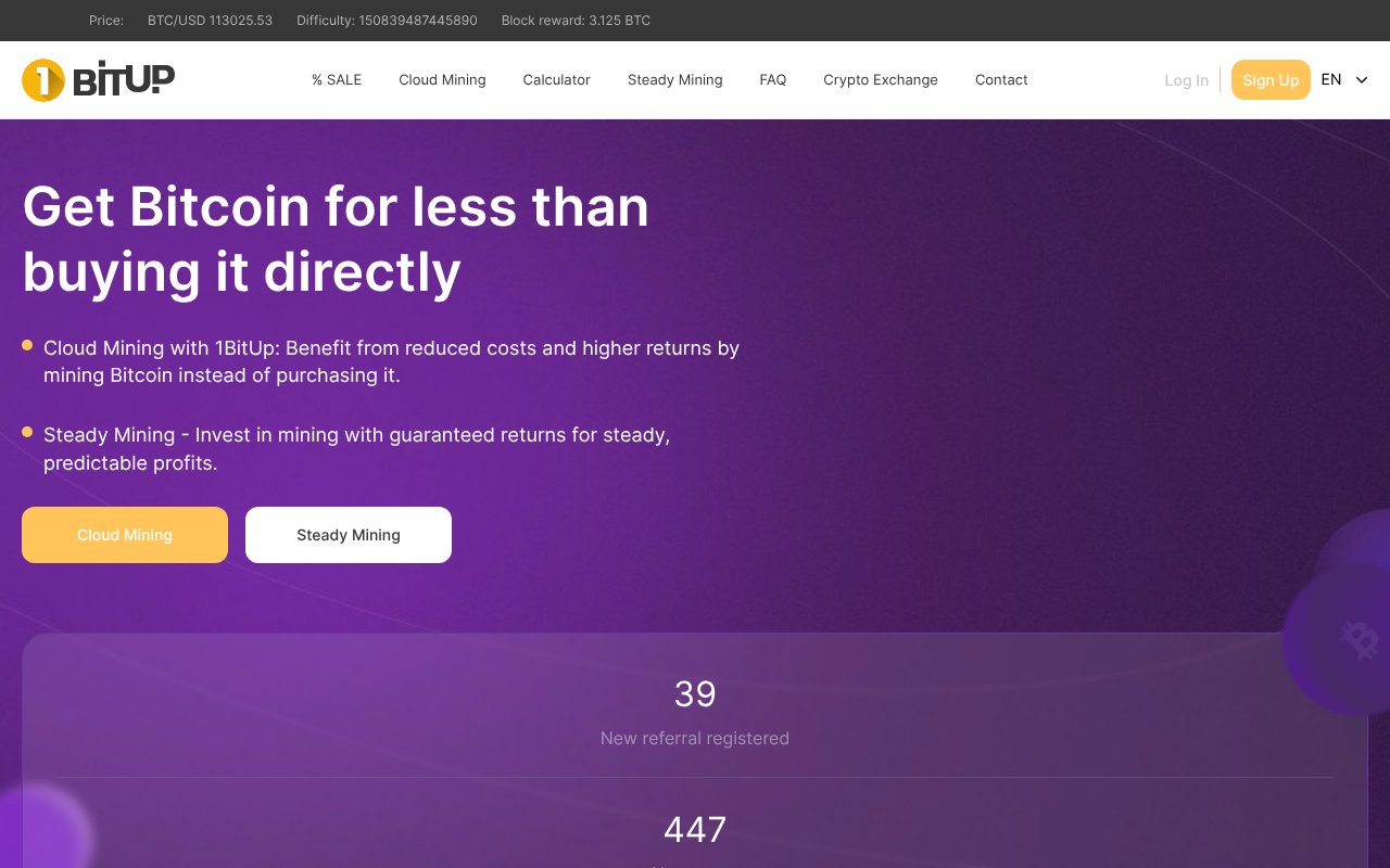 Screenshot of 1bitup.com