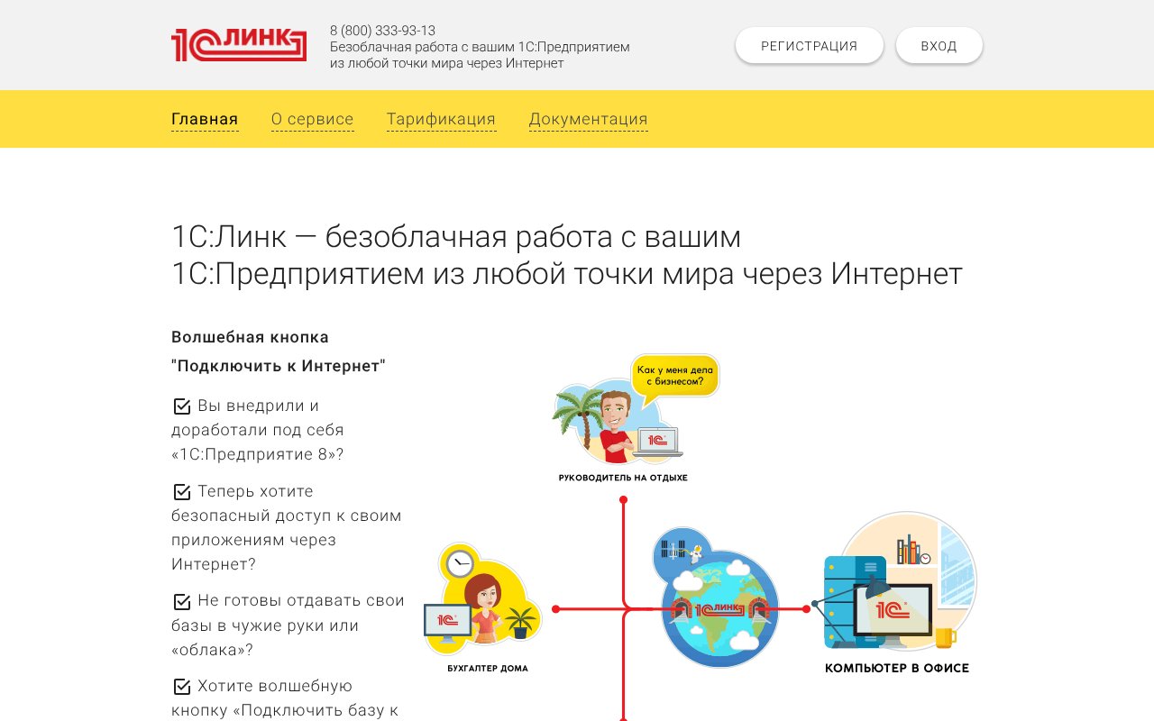 Screenshot of 1c.link