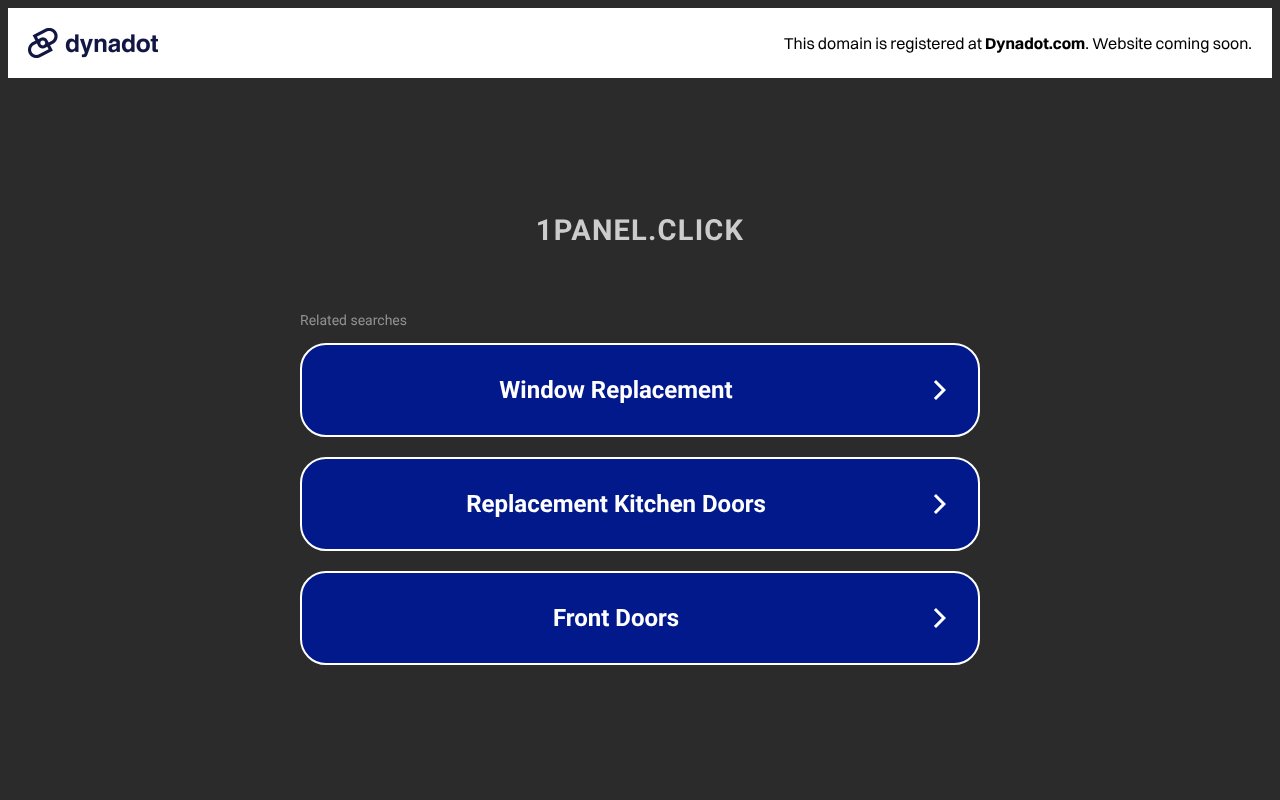 Screenshot of 1panel.click