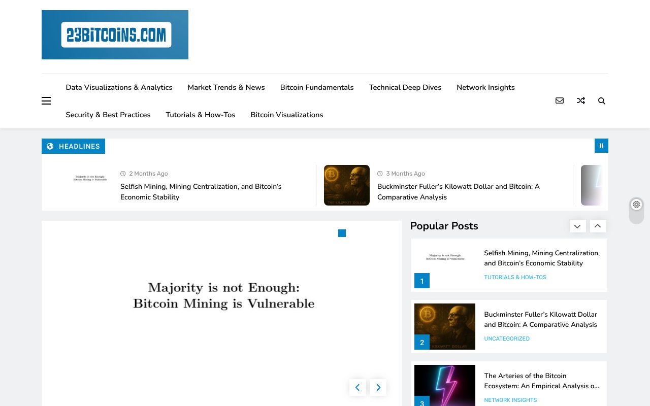 Screenshot of 23bitcoins.com