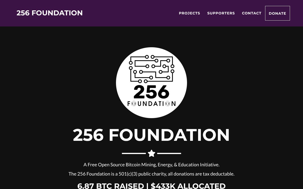 Screenshot of 256foundation.org
