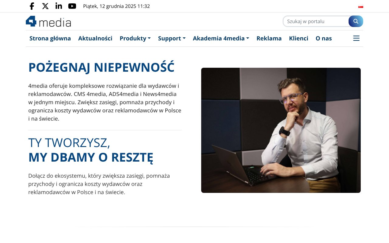 Screenshot of 4media.com