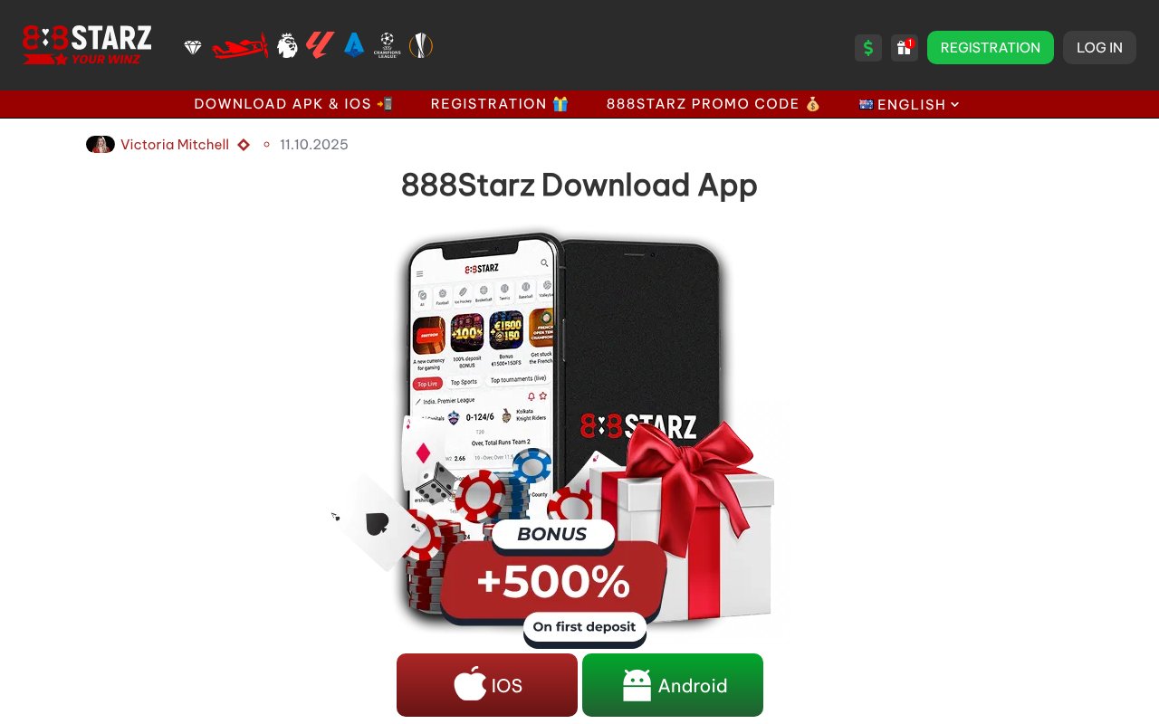 Screenshot of 888starz-downloads.com