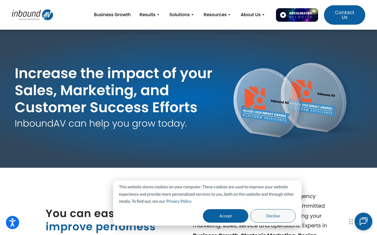 Screenshot of Inboundav.com