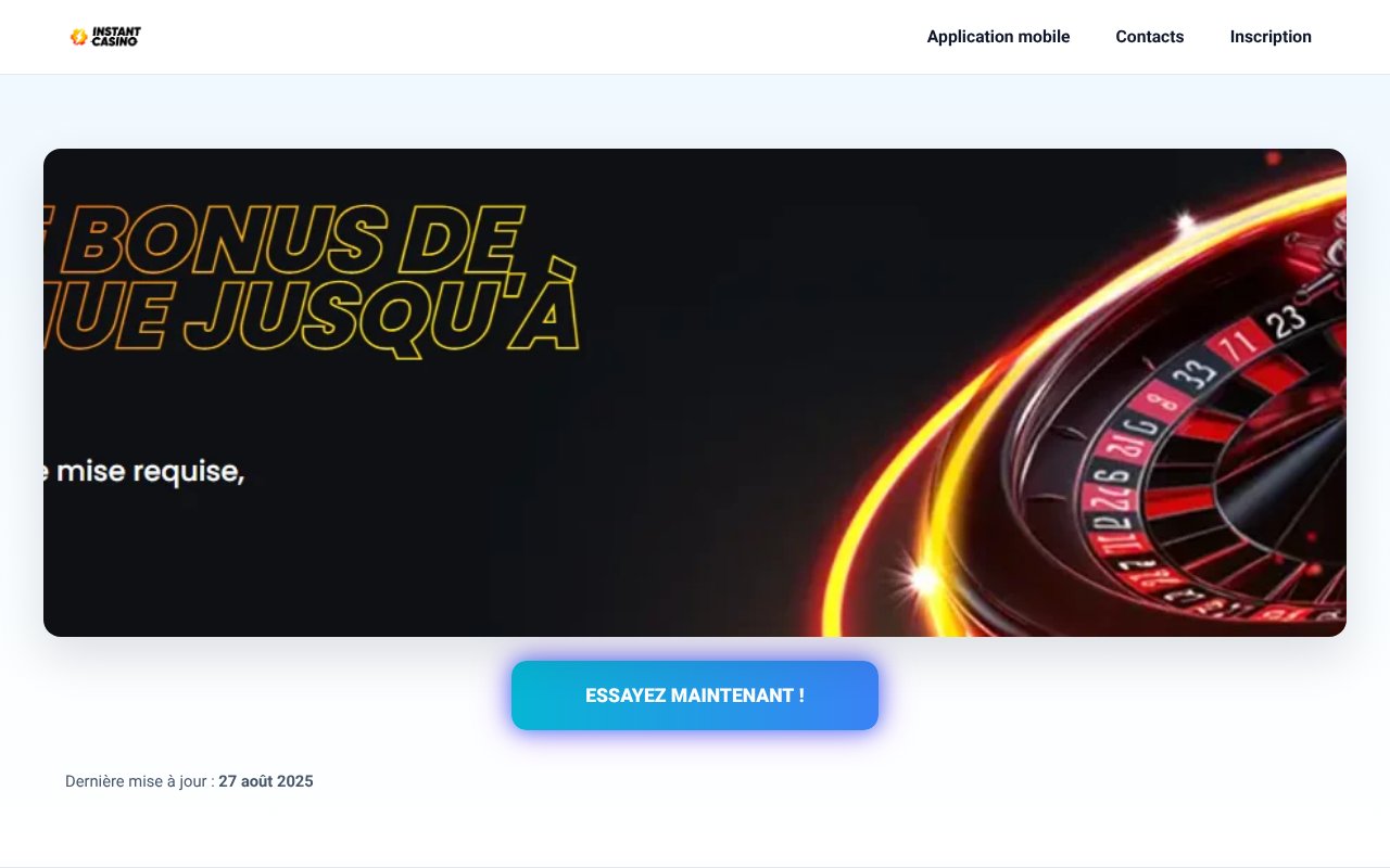 Screenshot of Instantcasino365Fr.com