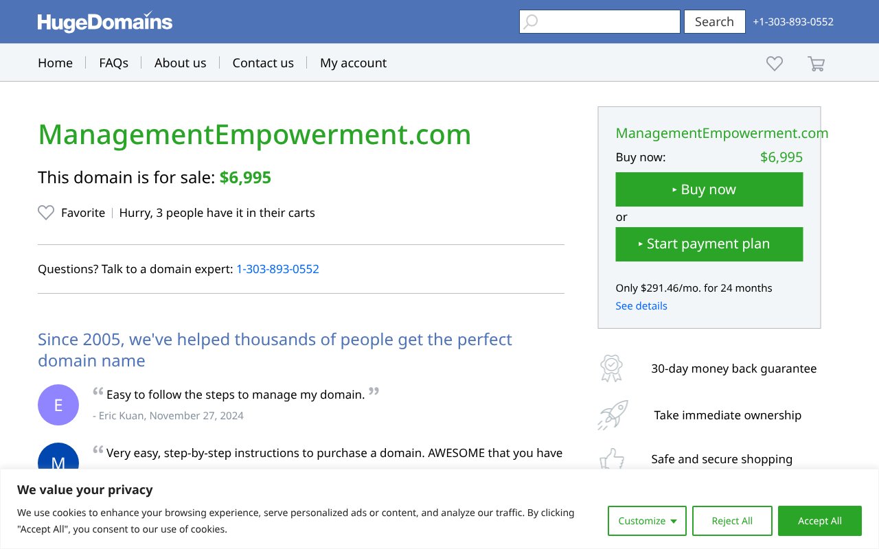 Screenshot of ManagementEmpowerment.com