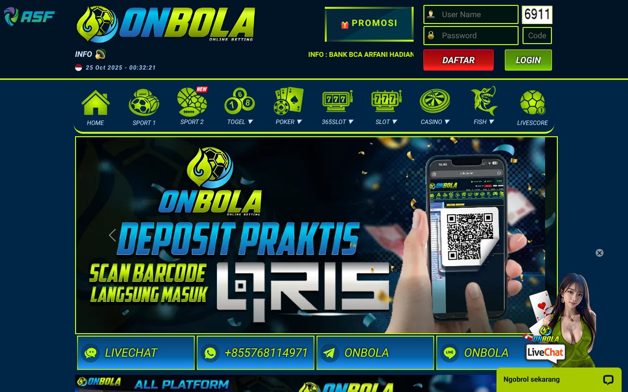 Screenshot of Onbola.net