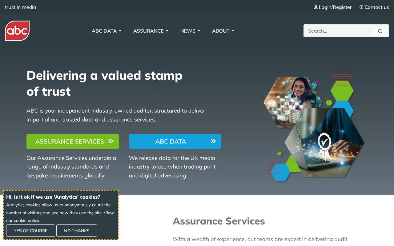 Screenshot of abc.org.uk