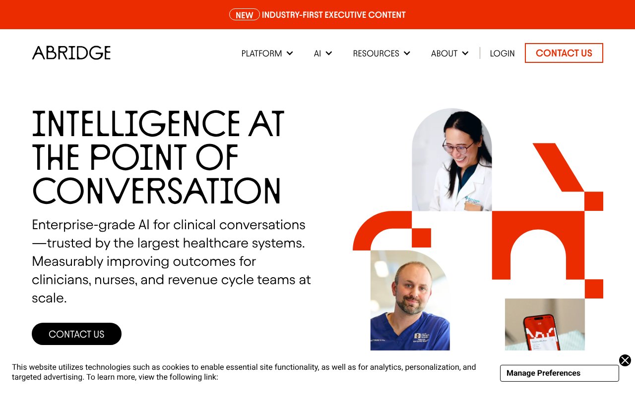 Screenshot of abridge.com