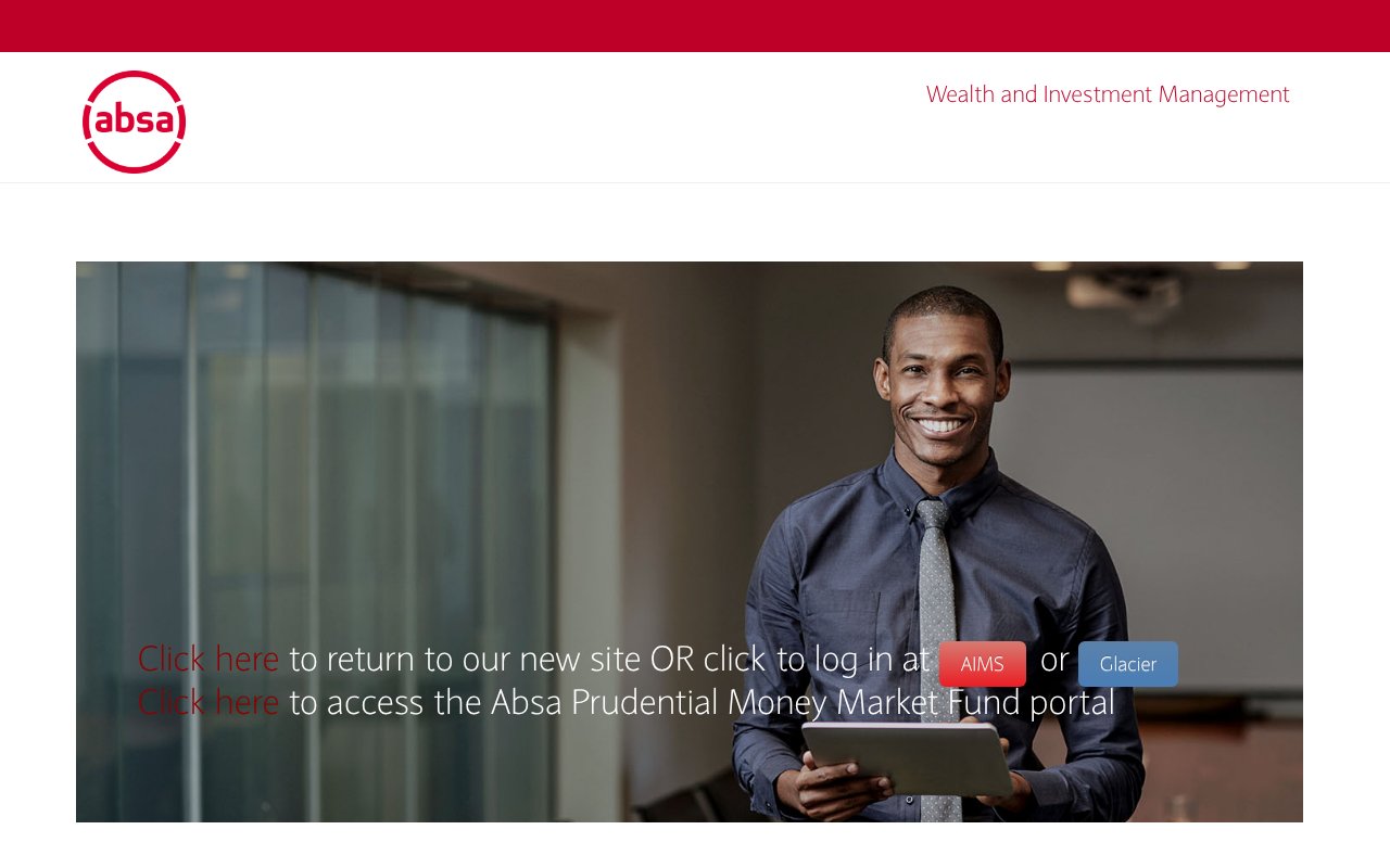 Screenshot of absainvestments.co.za