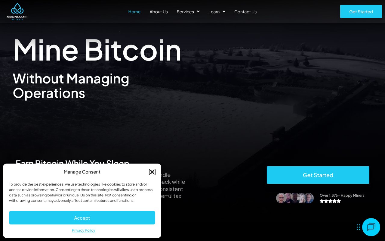 Screenshot of abundantmines.com