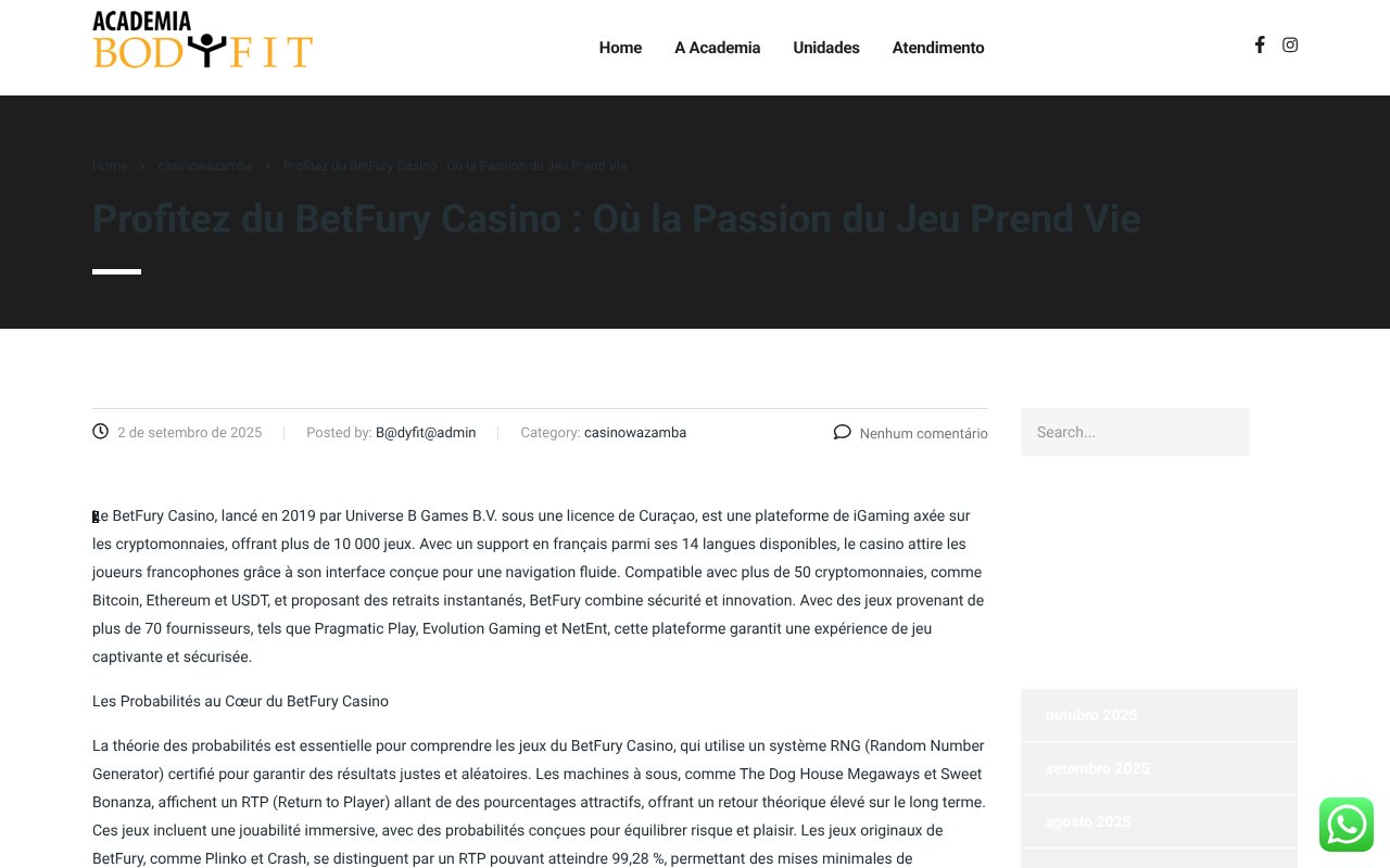 Screenshot of academiasbodyfit.com.br