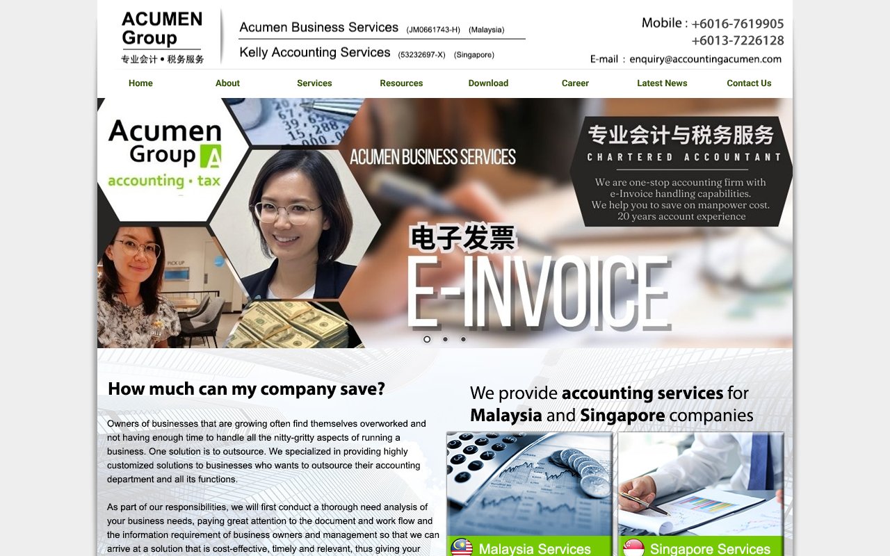 Screenshot of accountingacumen.com