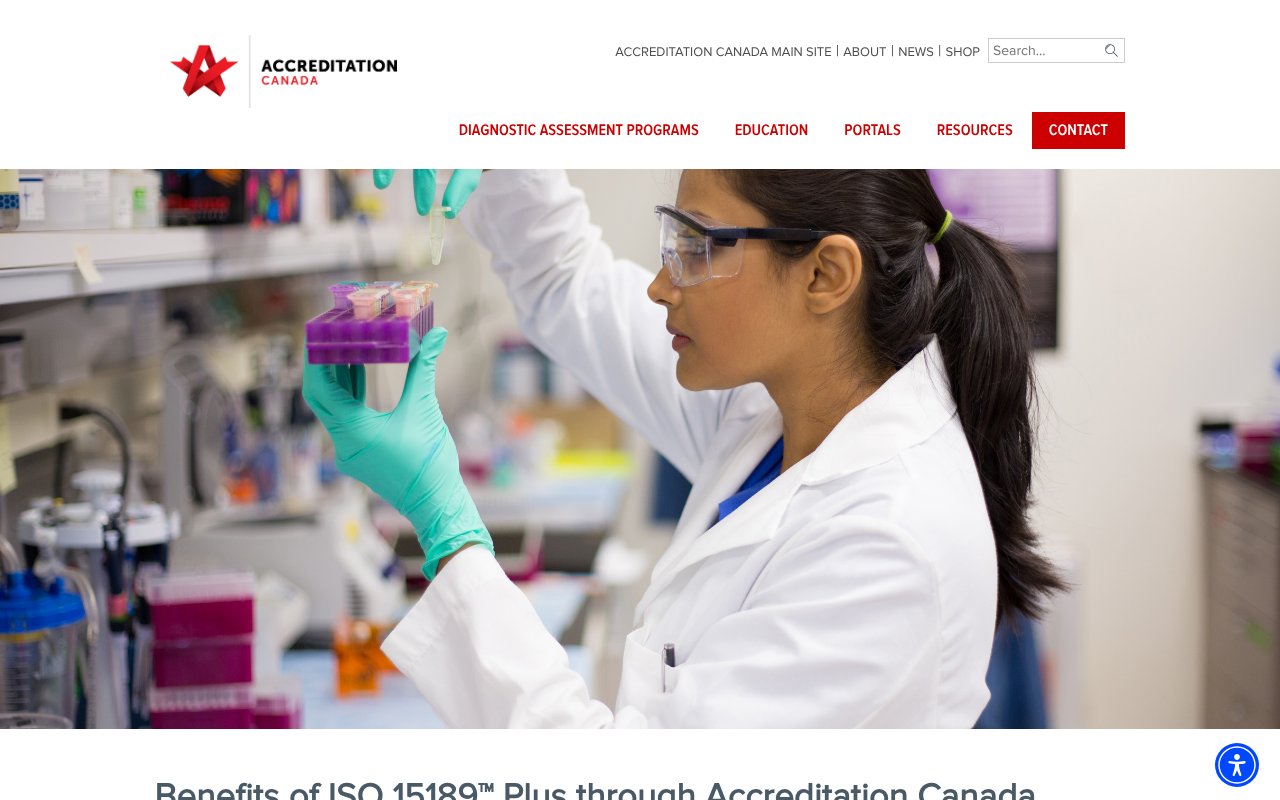 Screenshot of accreditation.ca