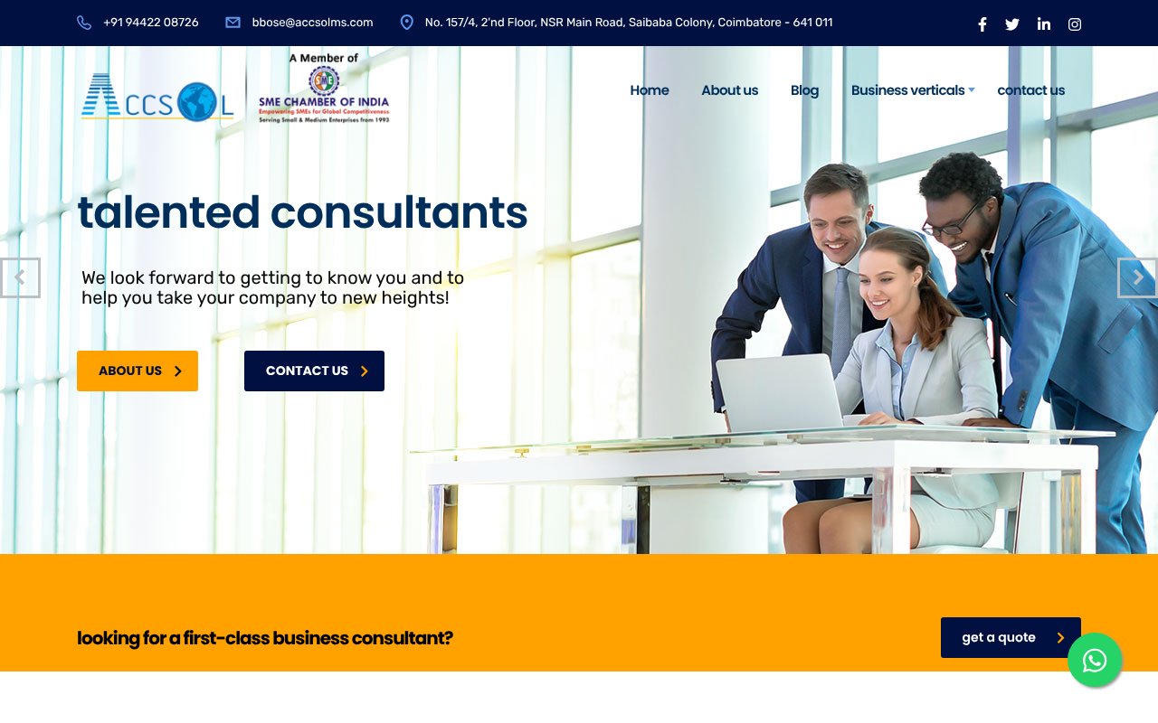 Screenshot of accsolms.com