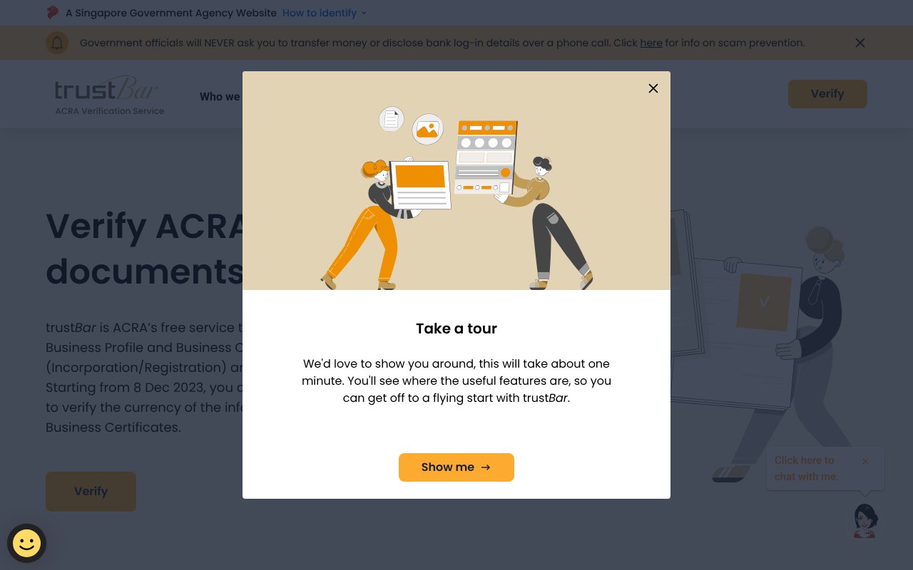 Screenshot of acratrustbar.gov.sg