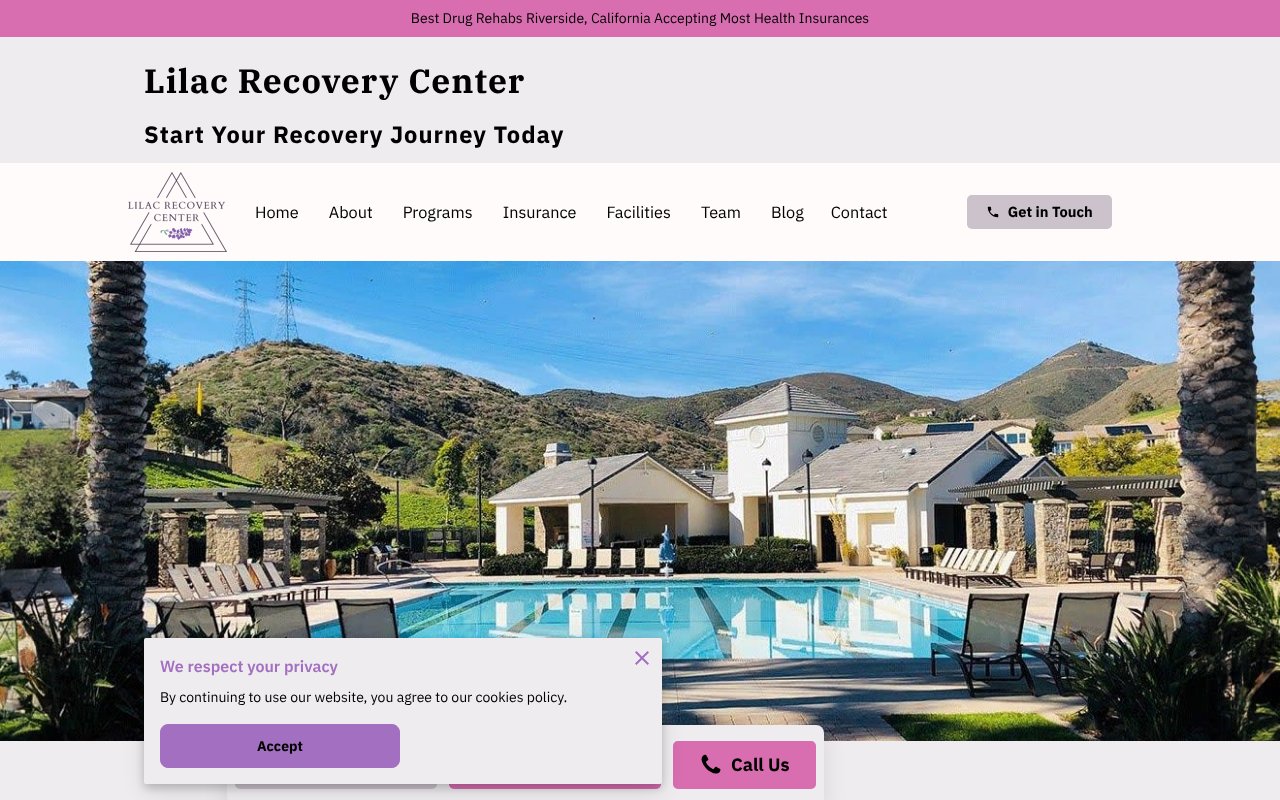 Screenshot of addictiontreatmentcenterscalifornia.com