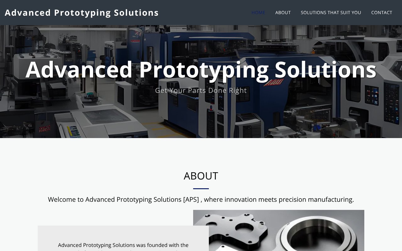 Screenshot of advancedprototypingsolutionv.com