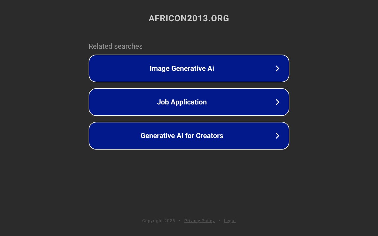 Screenshot of africon2013.org