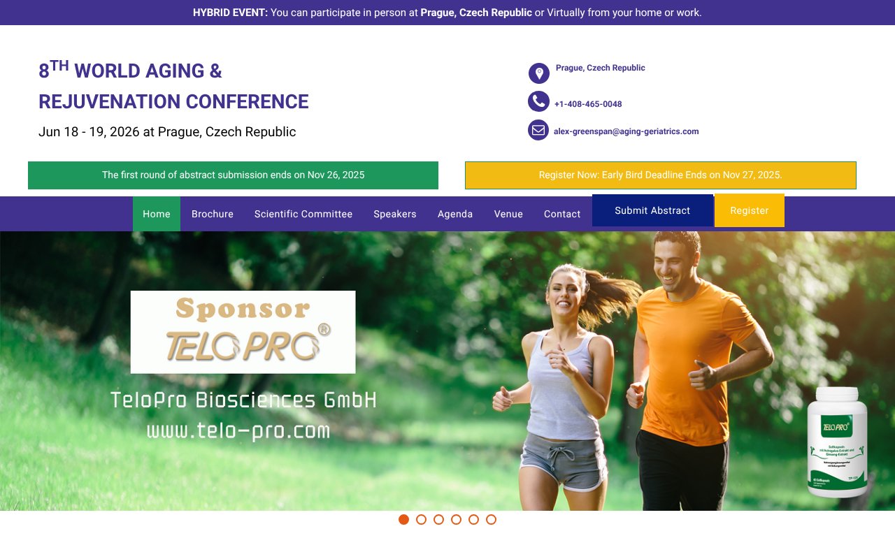 Screenshot of aging-geriatrics.com