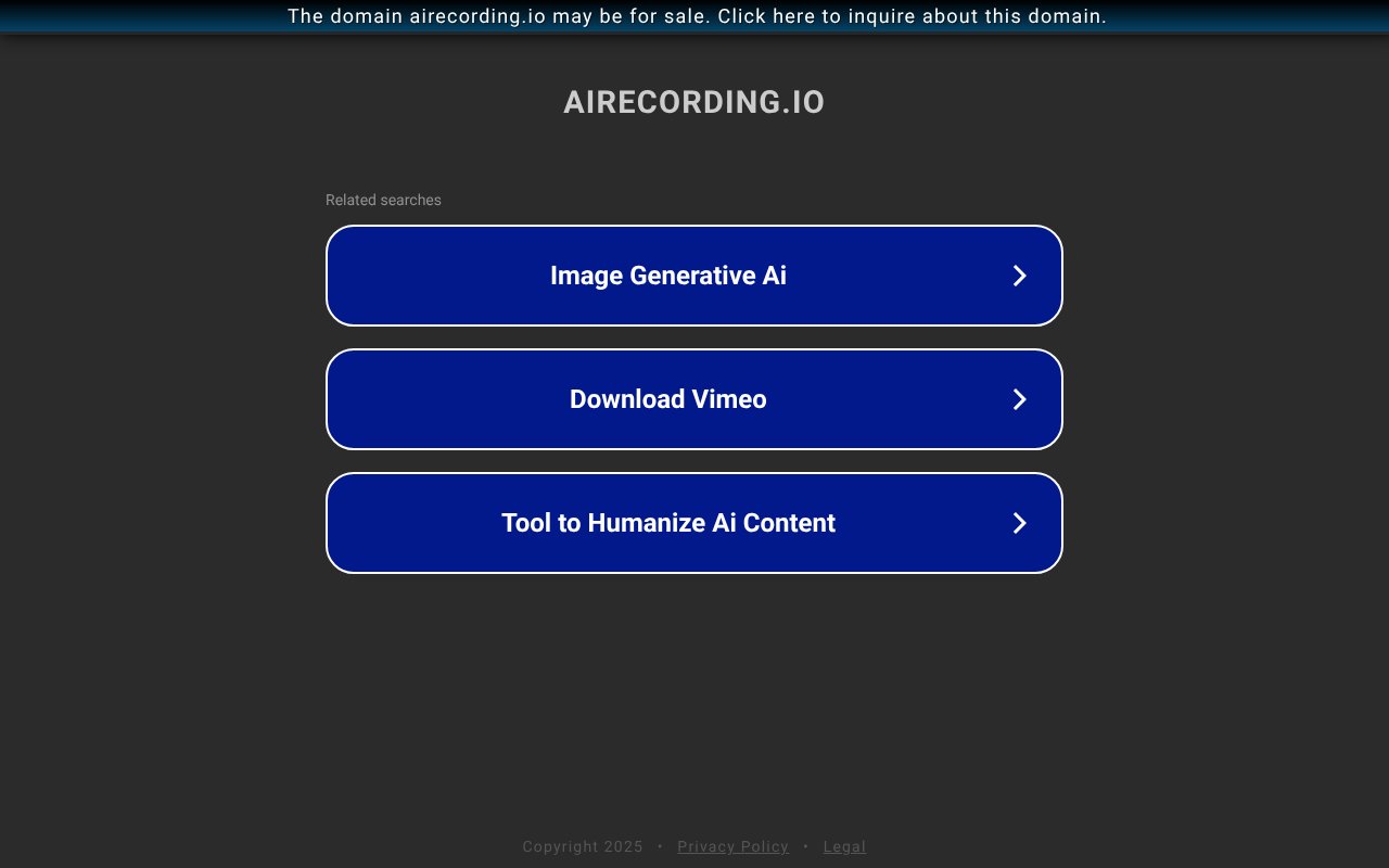 Screenshot of airecording.io