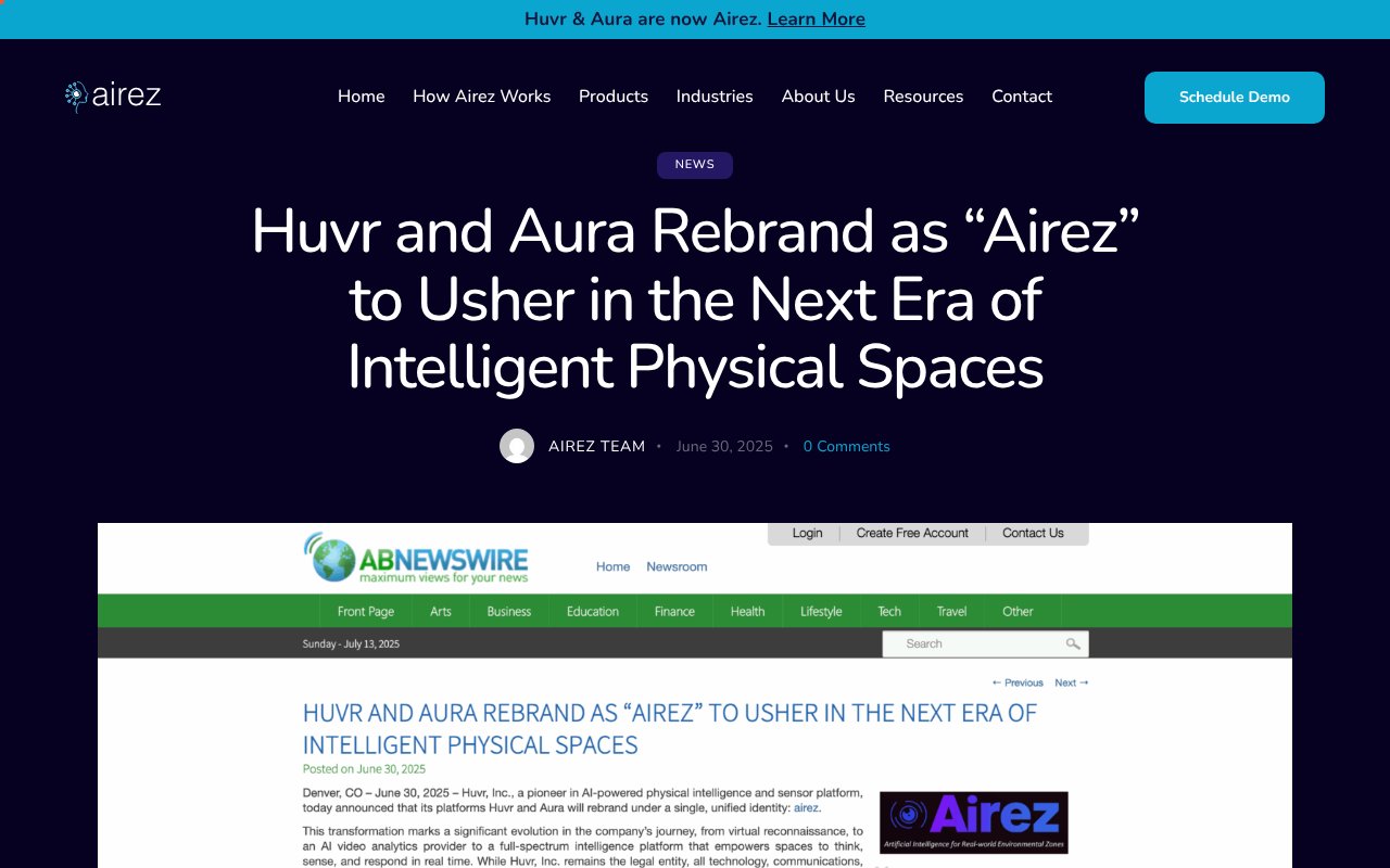 Screenshot of airez.com