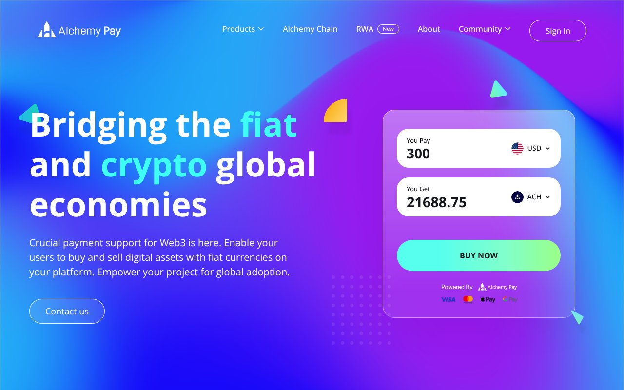 Screenshot of alchemypay.org