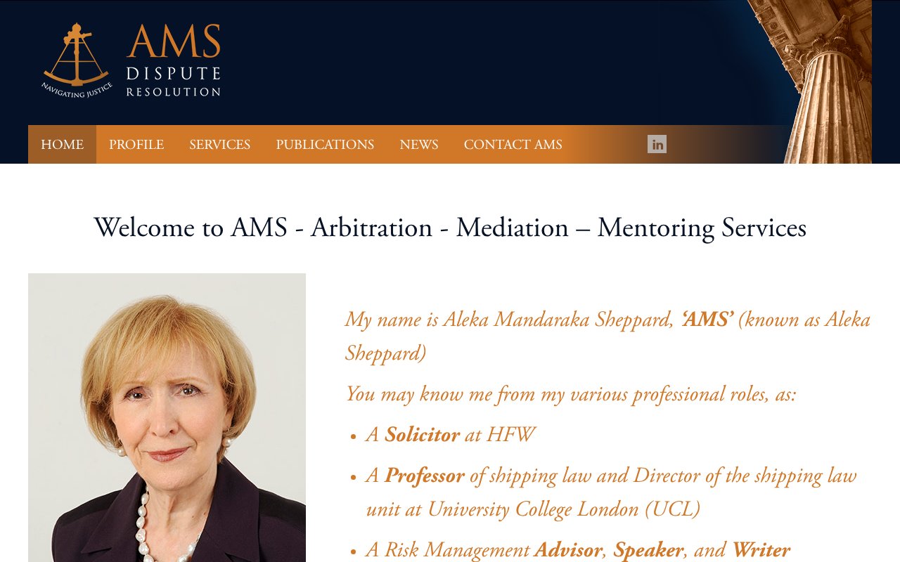 Screenshot of alekasheppard.com