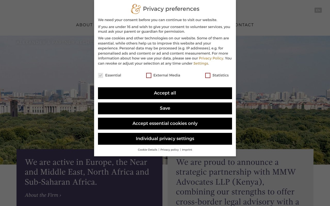 Screenshot of alexander-partner.com