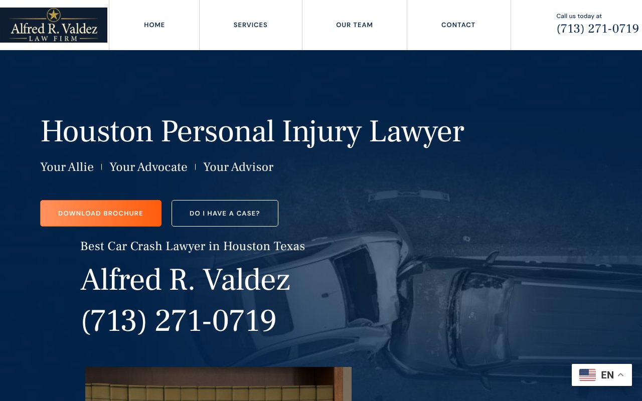 Screenshot of alfredvaldez.org