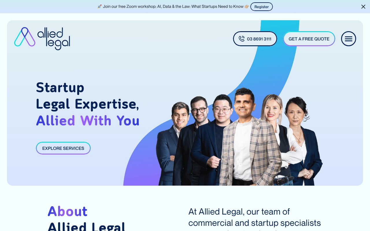 Screenshot of alliedlegal.com.au