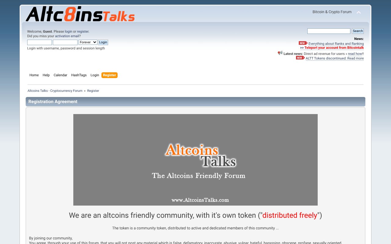 Screenshot of altcoinstalks.com