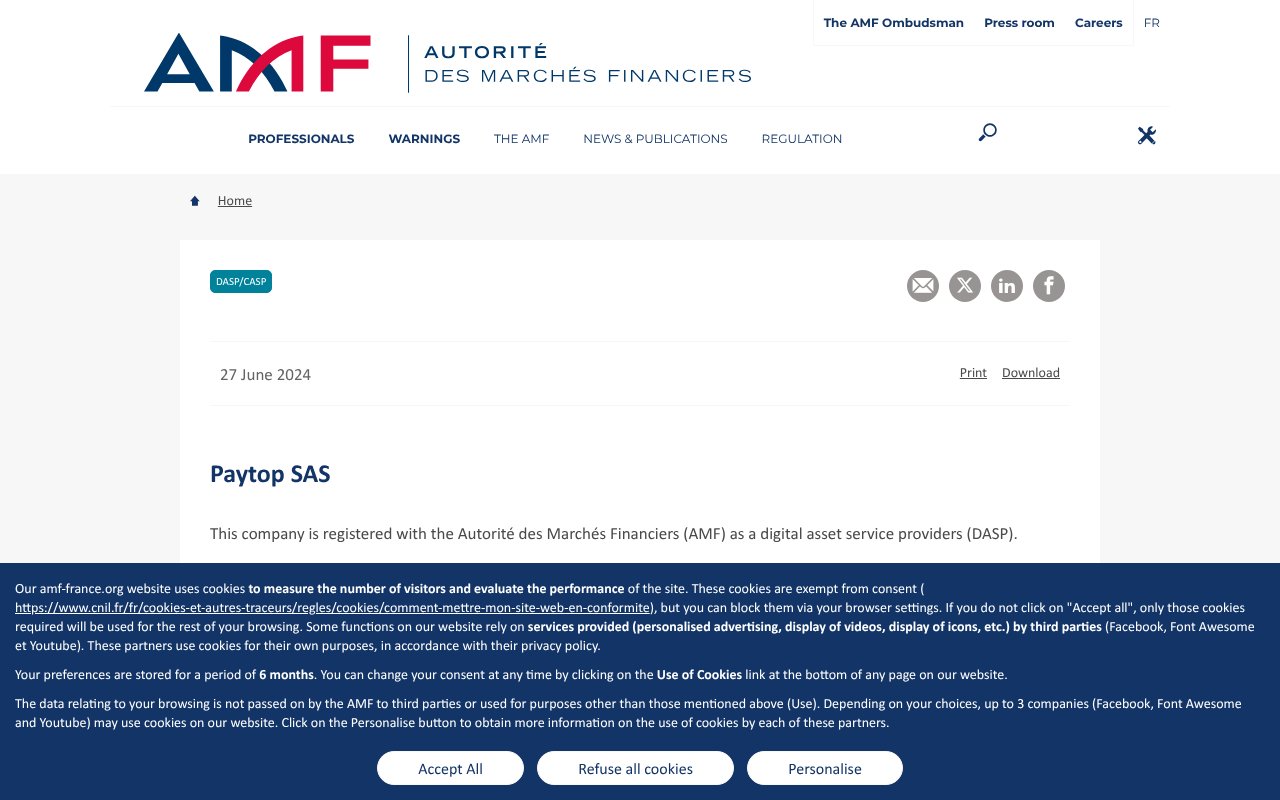 Screenshot of amf-france.org