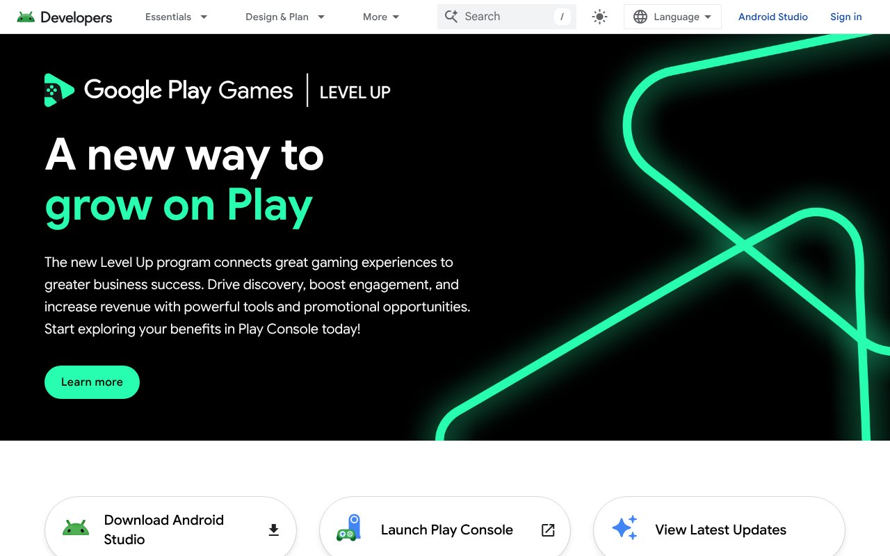 Screenshot of android.com