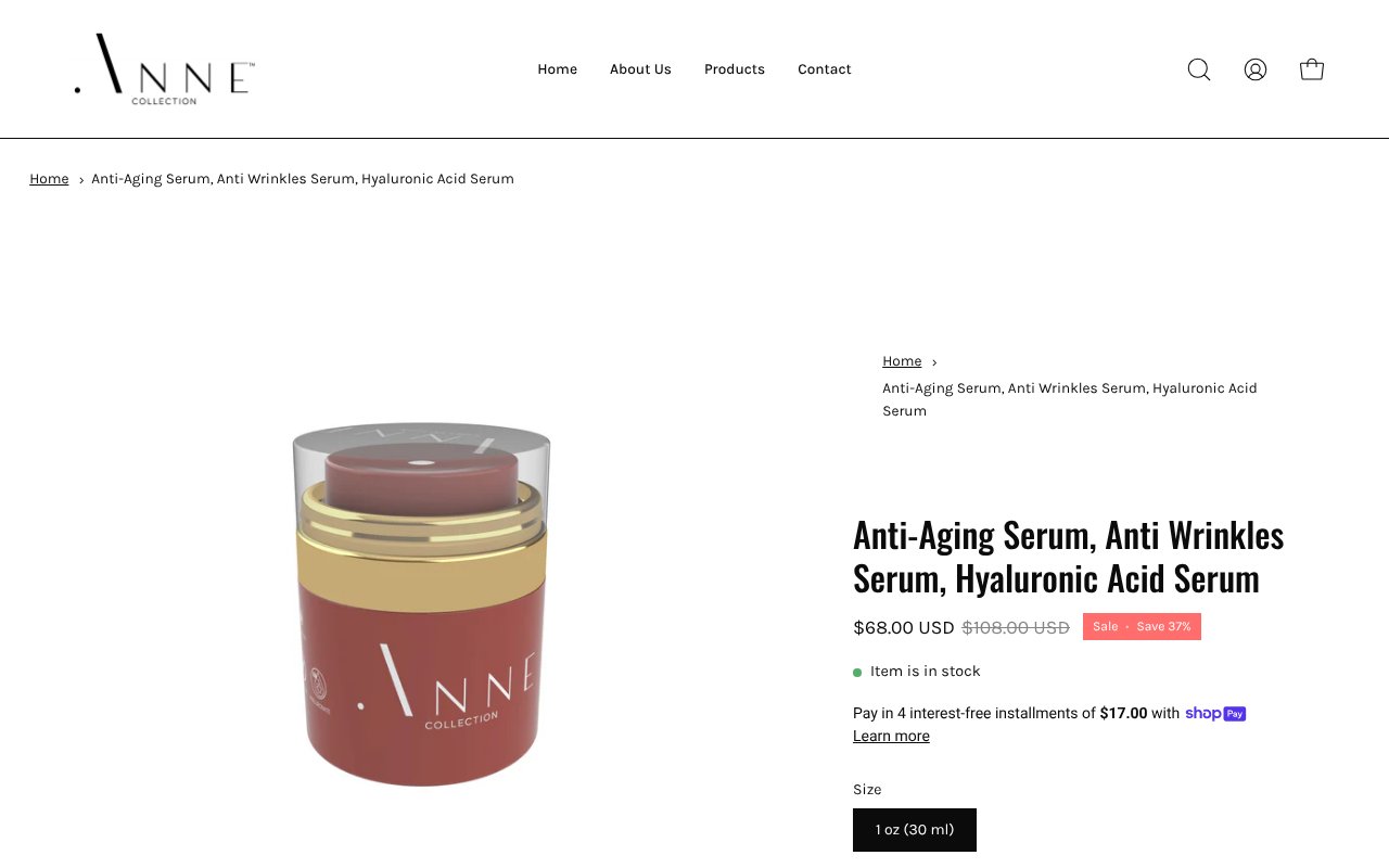 Screenshot of annecosmetics.com