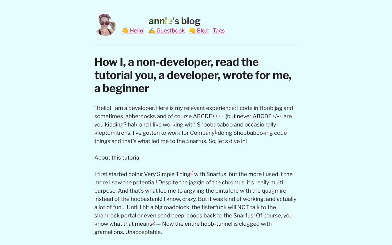 Screenshot of anniemueller.com