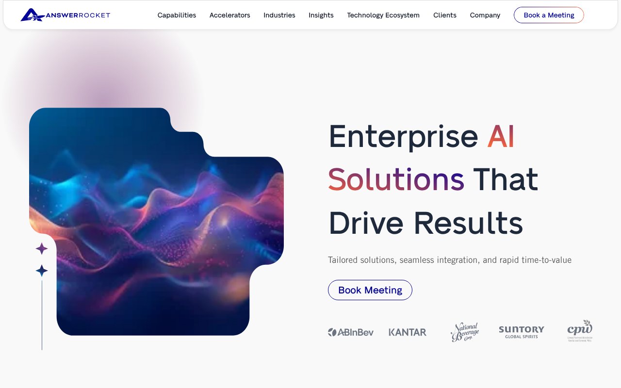 Screenshot of answerrocket.com