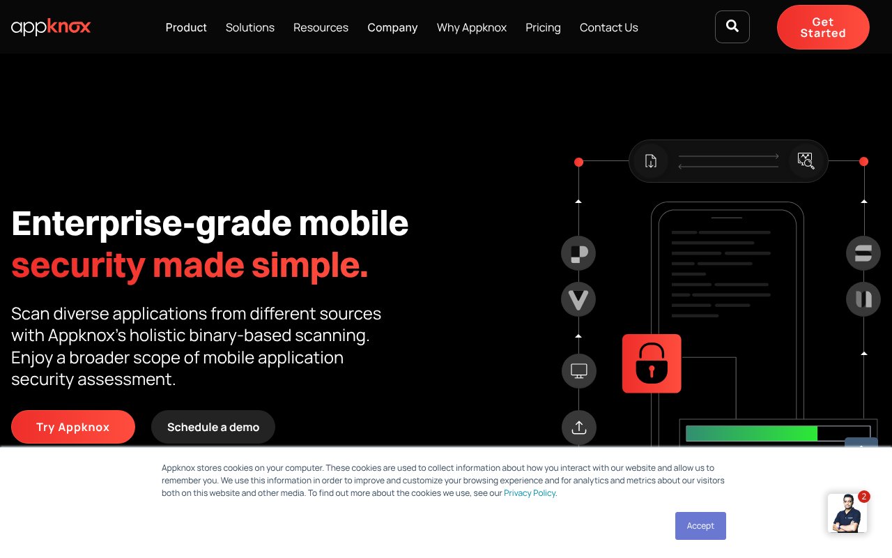 Screenshot of appknox.com