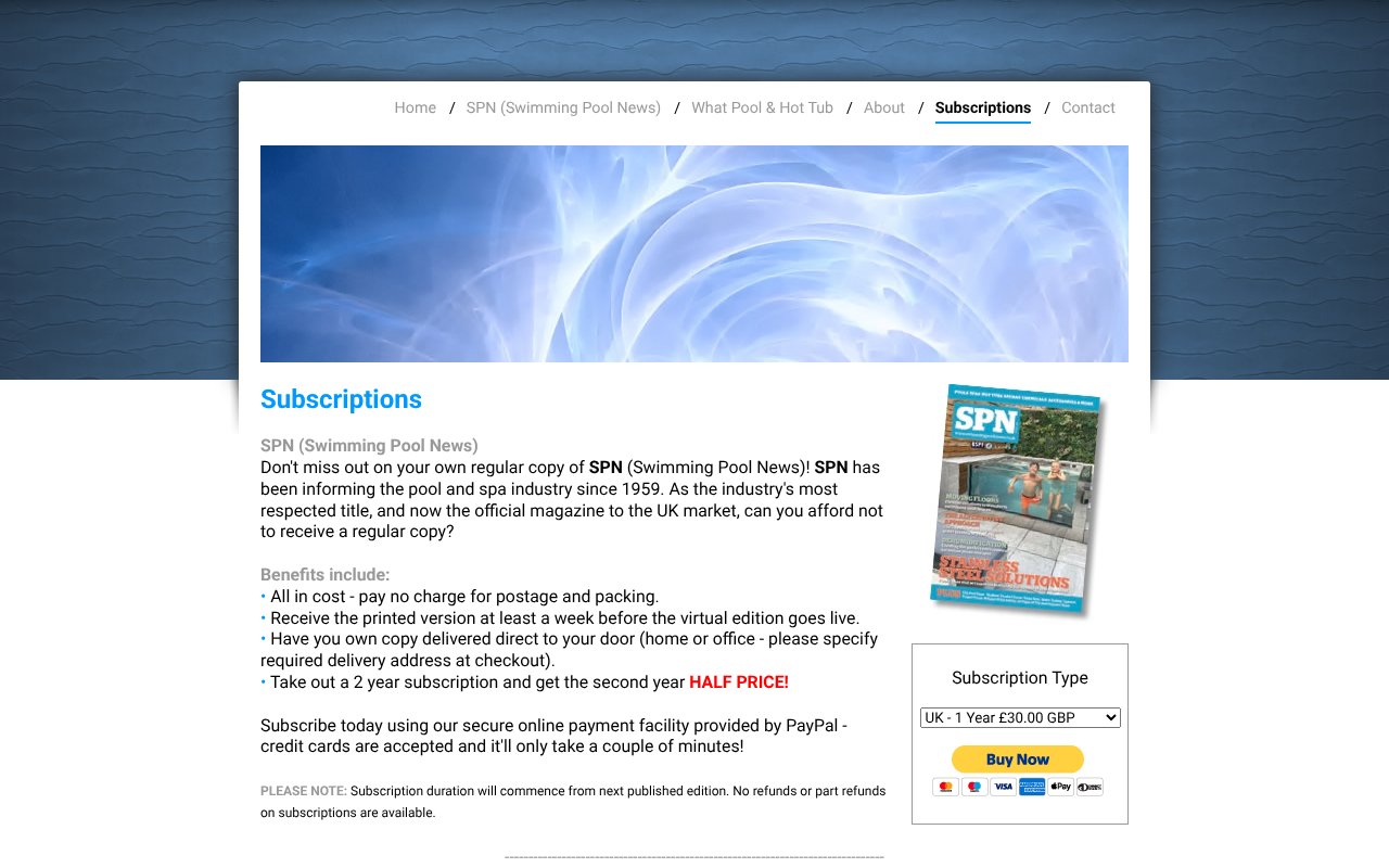 Screenshot of aqua-publishing.co.uk