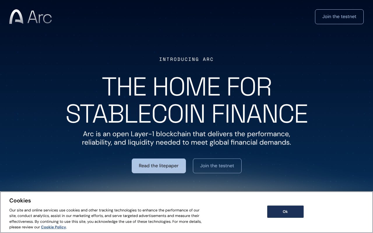 Screenshot of arc.network