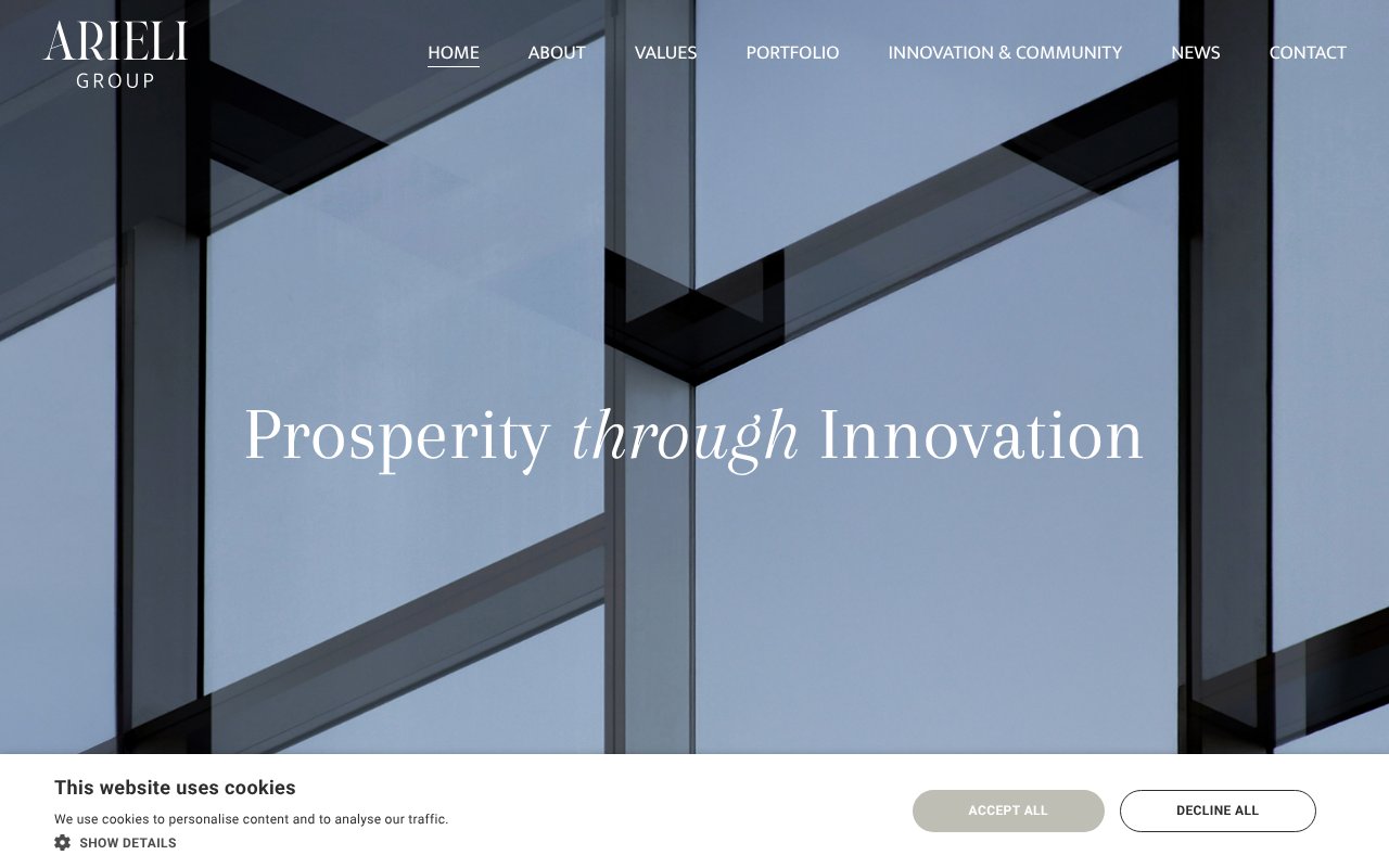 Screenshot of arielicapital.com