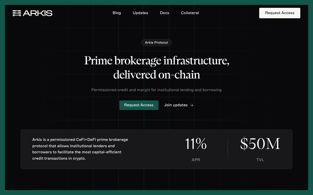 Screenshot of arkis.xyz