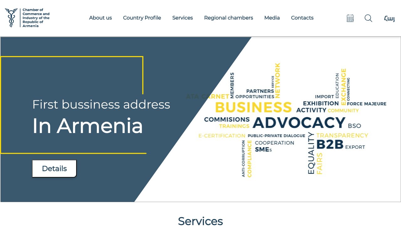 Screenshot of armcci.am