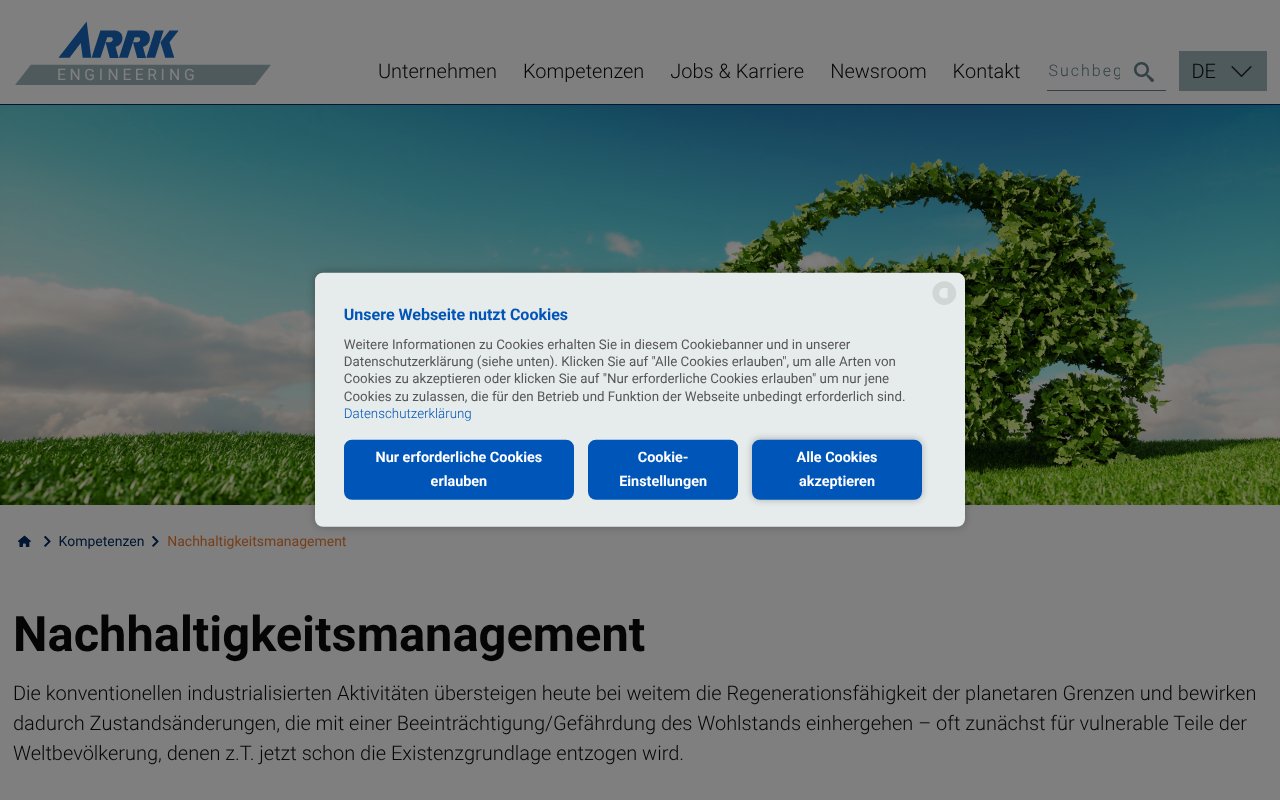 Screenshot of arrk.com