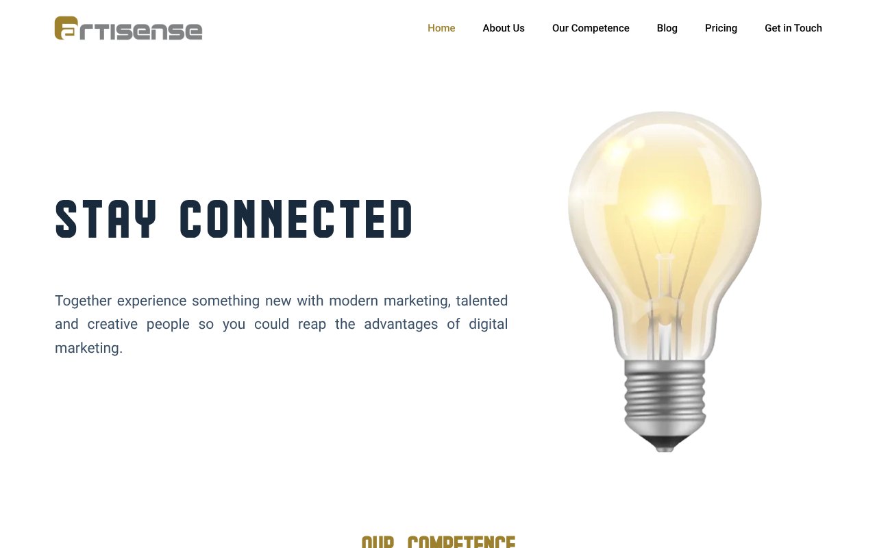 Screenshot of artisensegroup.com