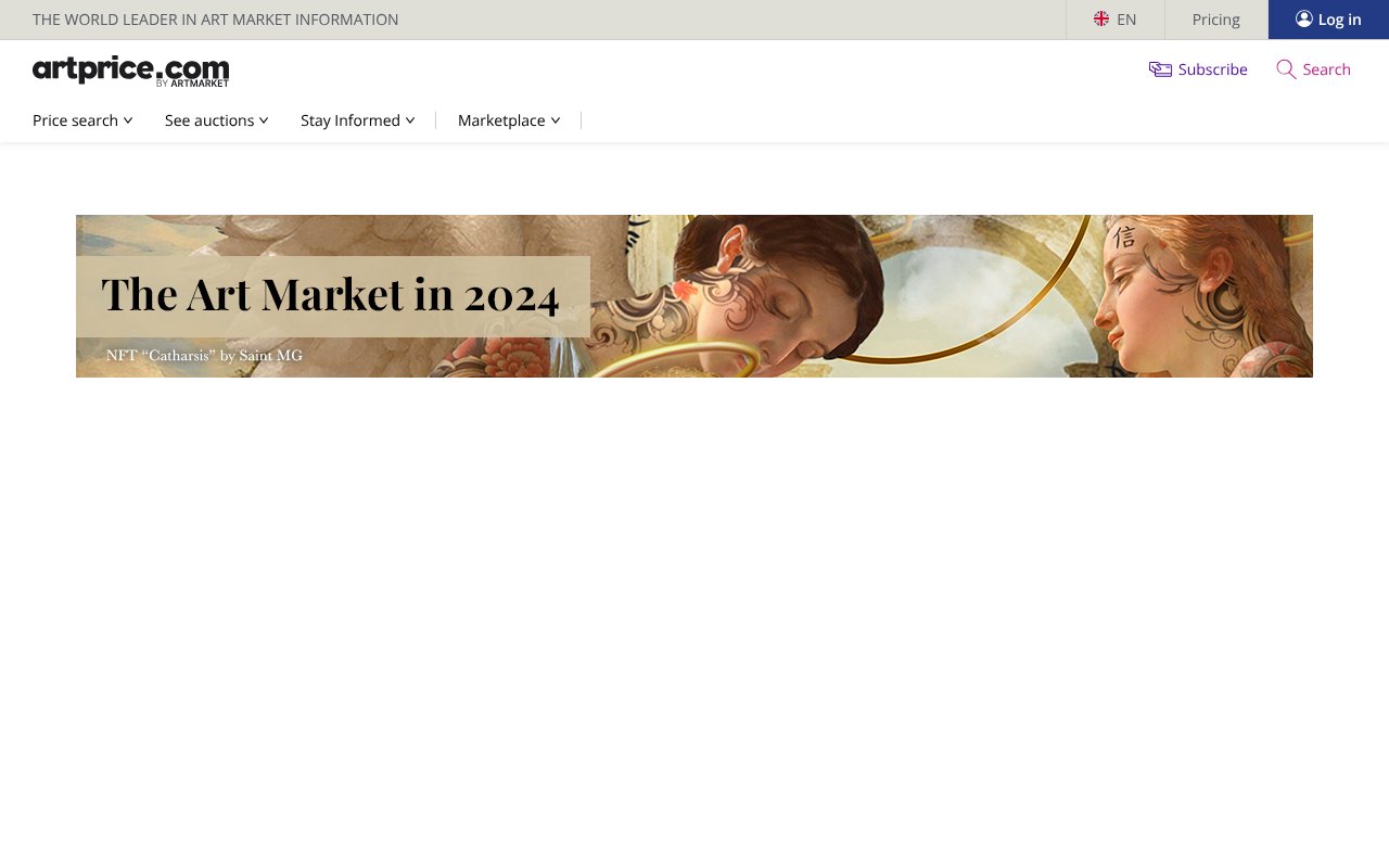 Screenshot of artprice.com