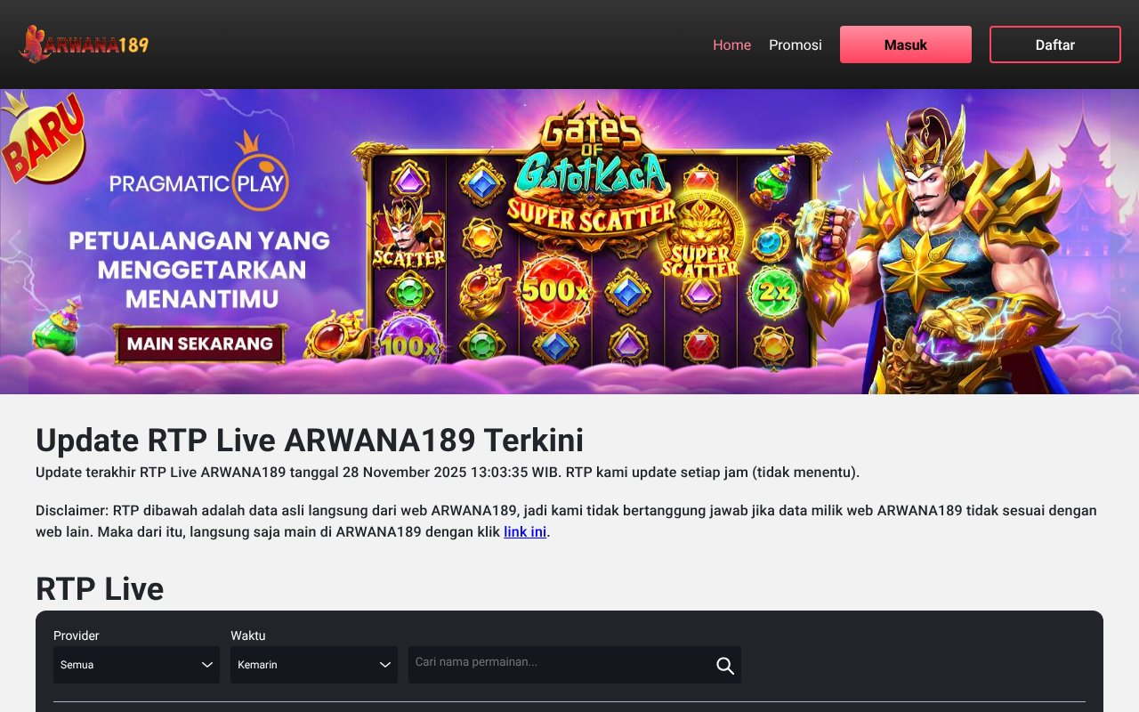 Screenshot of arwana189.site