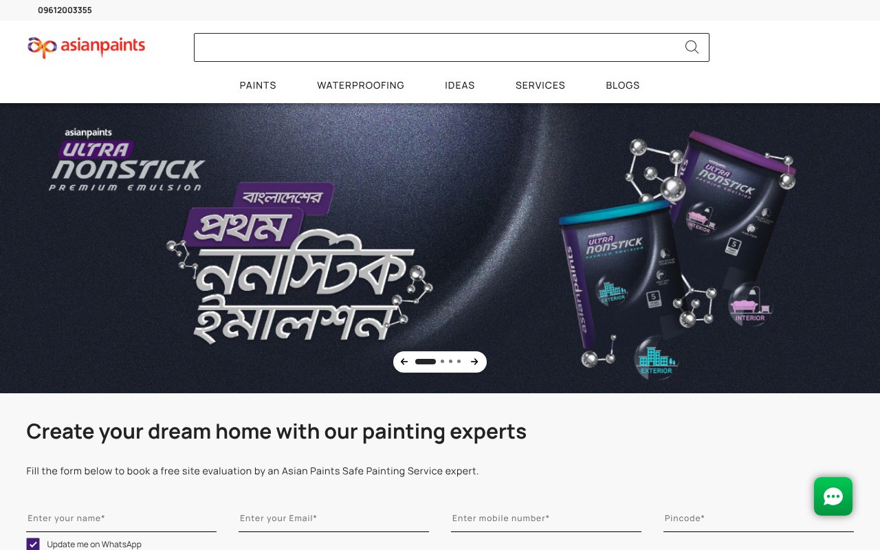 Screenshot of asianpaints.com.bd