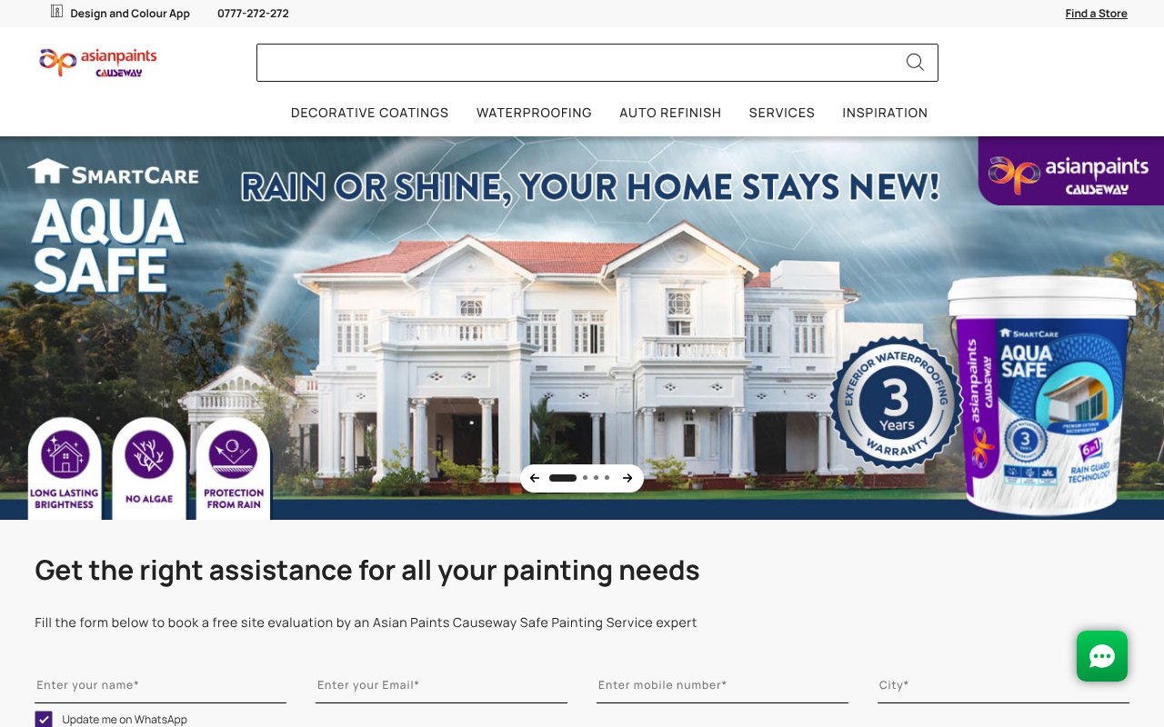 Screenshot of asianpaintscauseway.com