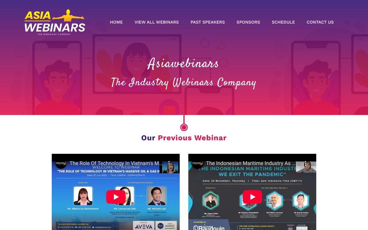 Screenshot of asiawebinars.com